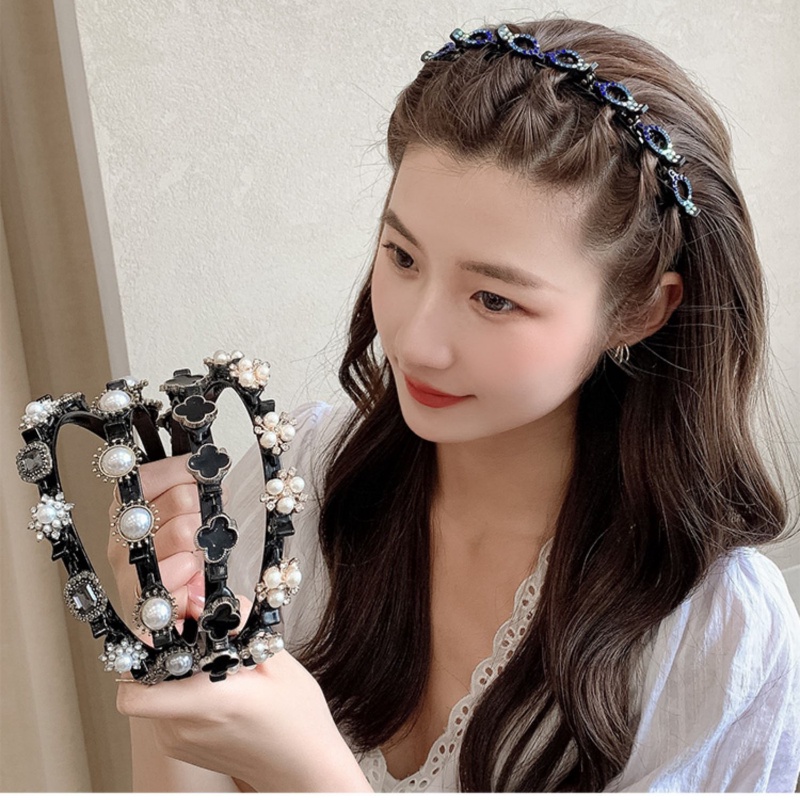 Băng Đô Cài Tóc Hai Lớp Bằng Nhựa Thời Trang Dành Cho Nữ