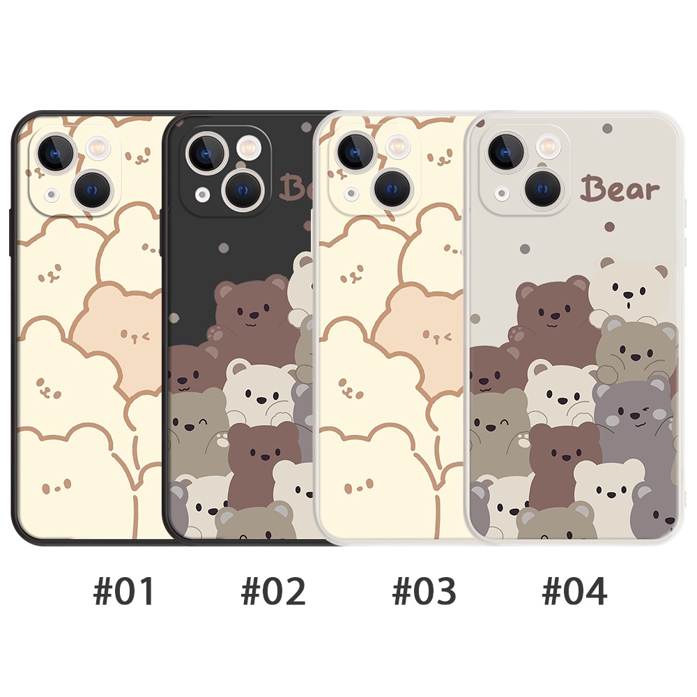Ốp Điện Thoại Dẻo Họa Tiết Hoạt Hình Chú Gấu Dễ Thương Cho Realme 3 5 Pro Q OPPO F9 Pro R9 F1 F3 R9S Plus A8 A31 A83 A7X #H250
