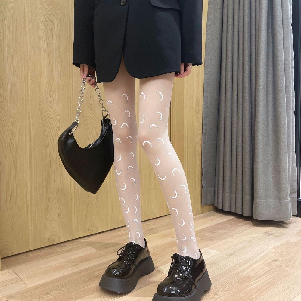 Quần Tất Không Đường May Thoáng Khí Màu Trắng Đen Phong Cách Lolita 1 Dành Cho Bạn Gái