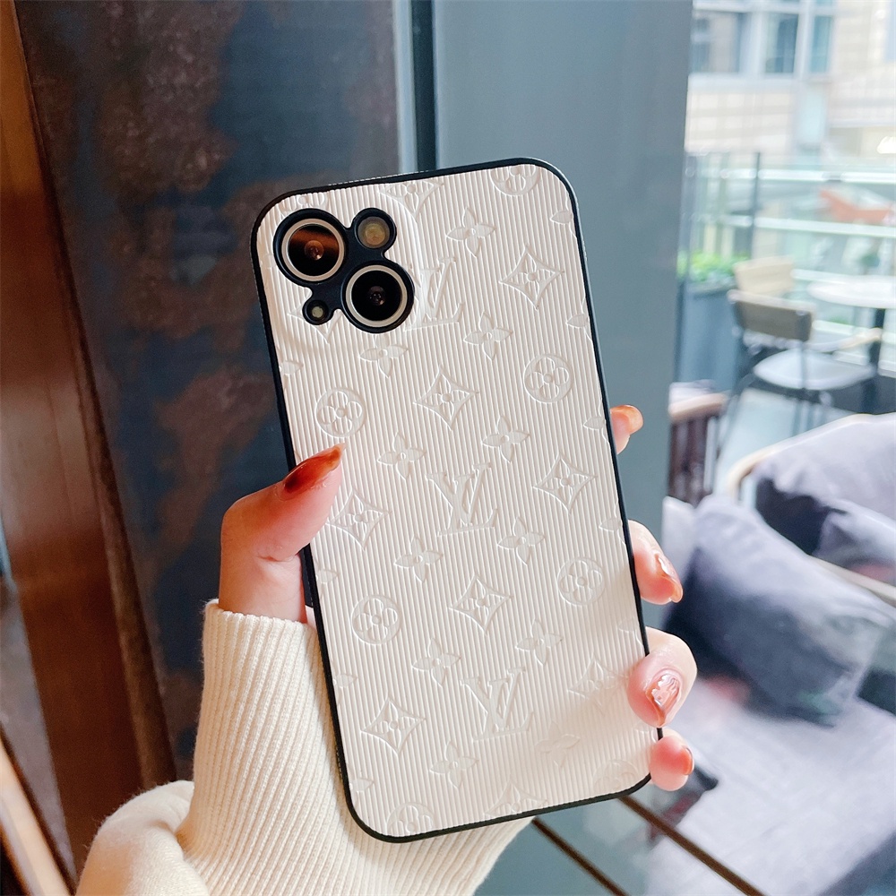 Ốp điện thoại bằng da in họa tiết chữ thích hợp cho IPhone 13 12 11 Pro Max XS Max XR X 8 7 Plus