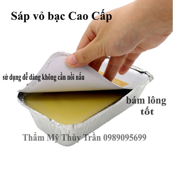 (HOT FILM WAX)SÁP WAX LÔNG NÓNG  CAO CẤP- SÁP CỤC GÓI GIẤY BẠC MÙI MẬT ONG