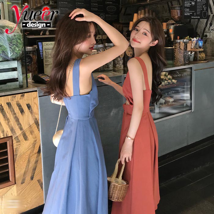 Đầm Dáng Dài Thiết Kế Dây Đan Chéo Thời Trang Dễ Thương Cho Nữ | BigBuy360 - bigbuy360.vn