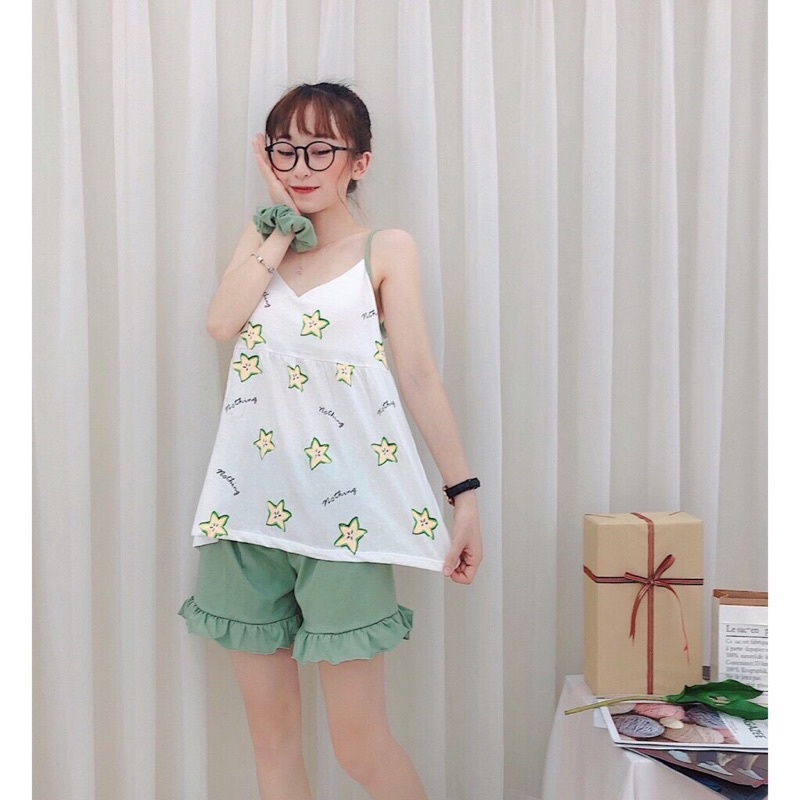 [Xả Kho] Bộ Hai Dây Ngủ Kute, Đủ Size