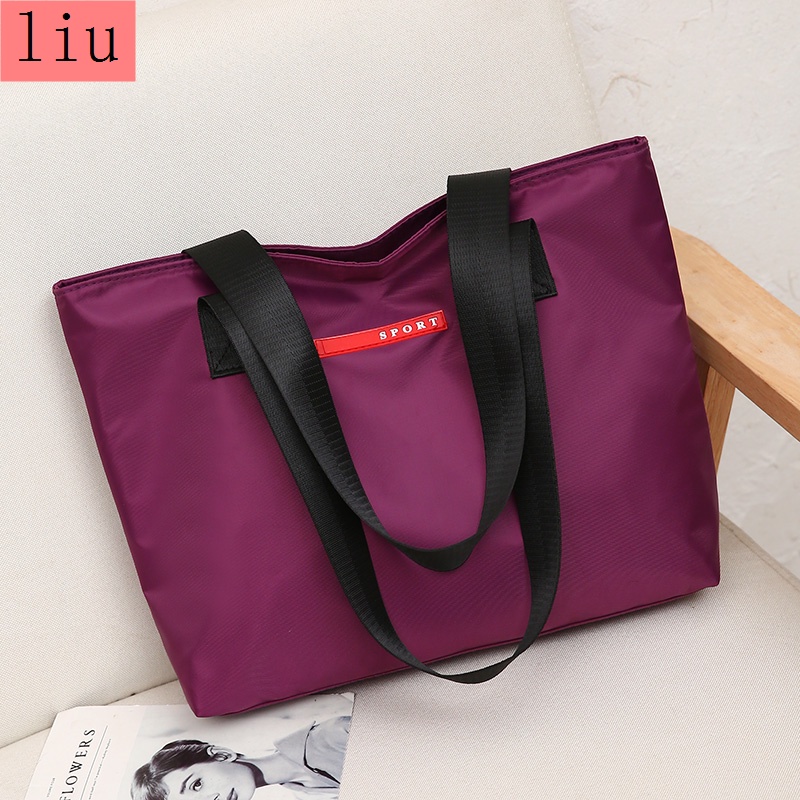 Túi Đeo Vai Bằng Vải Oxford Chống Thấm Nước Sức Chứa Lớn Phong Cách Hàn Quốc Dễ Thương Cho Nữ