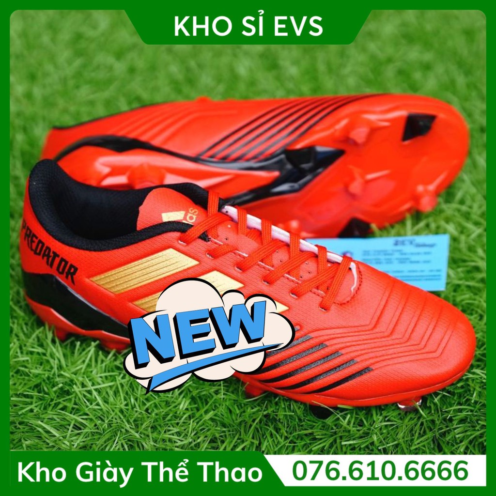 Giày Đá Bóng Sân Cỏ Thật 𝗙𝗚 𝗔𝗱𝗶.𝗱𝗮𝘀 𝗣𝗿𝗲𝗱𝗮𝘁𝗼𝗿 𝟭𝟵 Đỏ Đã Khâu - Rẻ Vô Địch