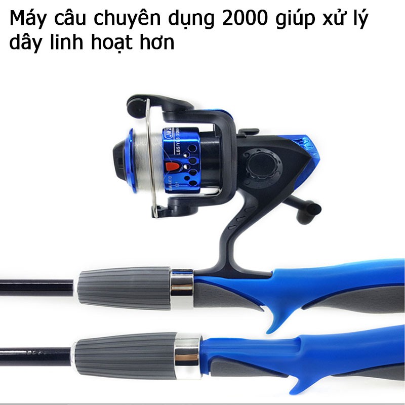 Bộ cần câu cá 1m5 kèm máy câu 2000 chuyên dụng SPORTSLINK