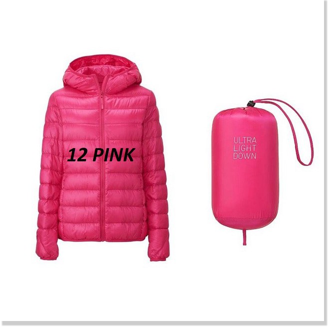 [Sắn Hàng]- Áo phao lông vũ siêu nhẹ ko mũ Nữ UNIQLO Nhật 11 Pink (Sale) -A12 ! new _