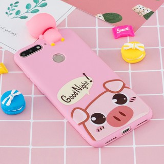 Ốp lưng điện thoại bằng Silicone dành cho Huawei Y6 Y7 Prime 2018 honor 7c 7a 9lite
