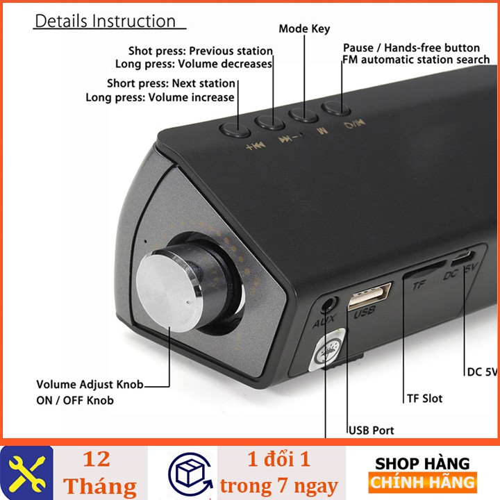 Loa Bluetooth Suntek JHW V361 - Hàng Chính Hãng