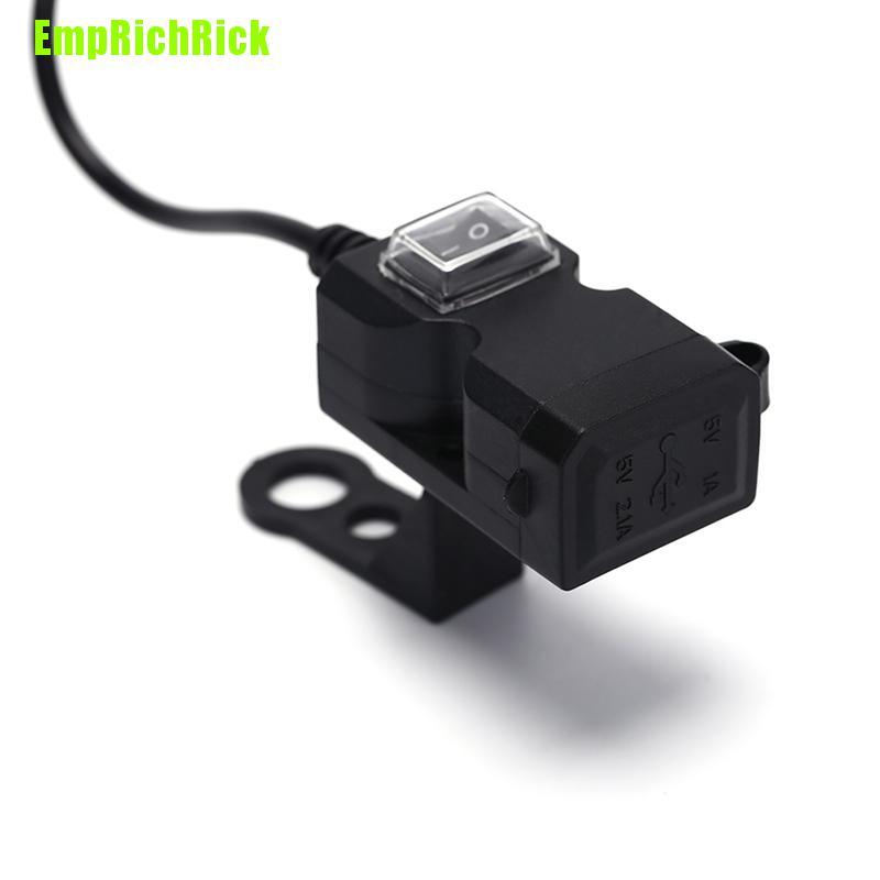 Bộ Sạc Usb Gắn Ghi Đông Xe Máy 12v