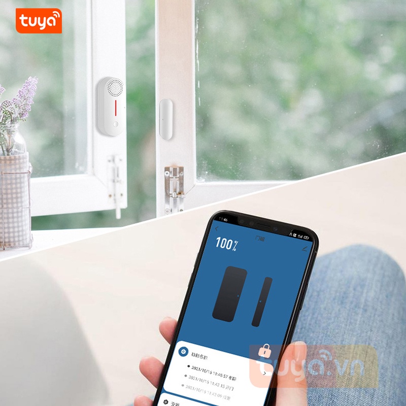 Cảm Biến Má Từ Báo Động Mở Cửa Có Loa Wifi Tuya SHP-MA8v2