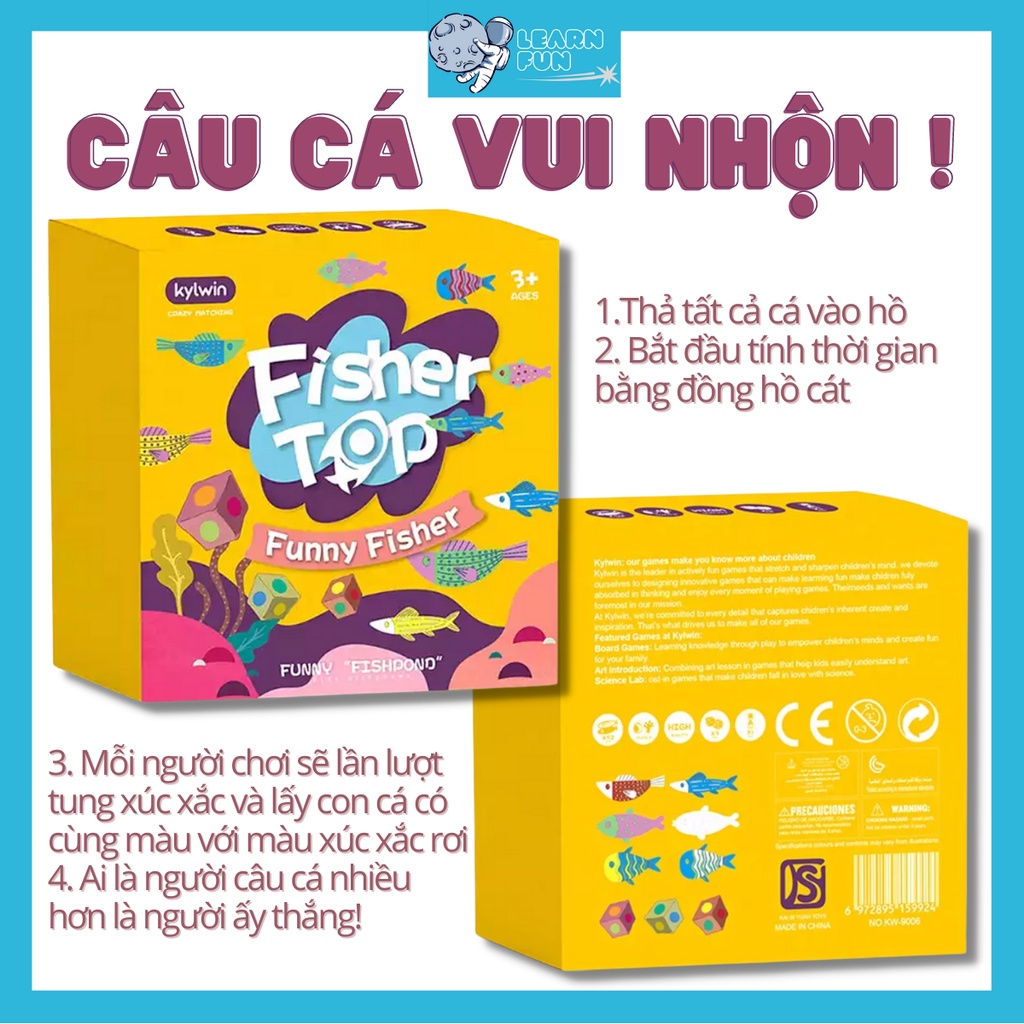 Bộ đồ chơi giáo dục cho bé Câu cá vui nhộn kích thích giác quan rèn luyện phản xạ cho bé 3 tuổi +