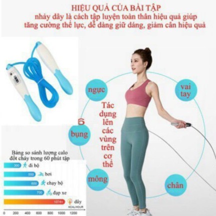 Dây Nhảy Giảm Cân Đốt Mỡ Bụng ,Dây Nhảy Thể Dục Đếm Số Tự Động