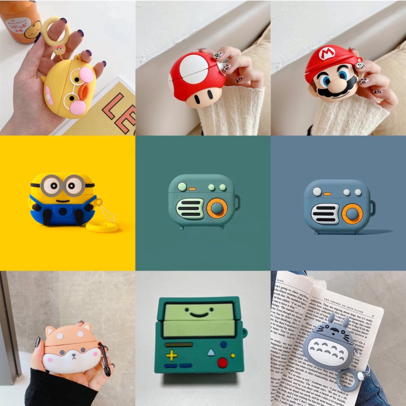 Vỏ bảo vệ Airpods 3 mới Vỏ vịt Dudu cho tai nghe AirPods3 Vỏ silicon mềm chống sốc Minions