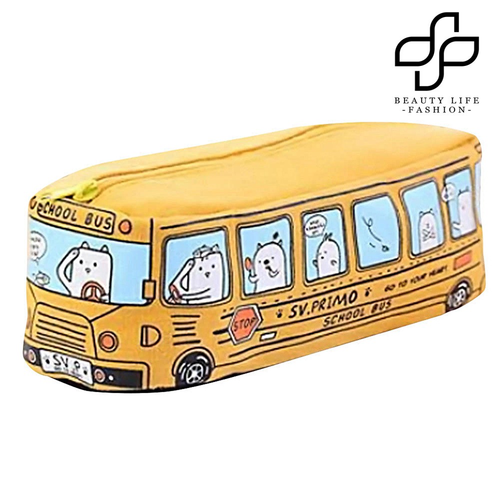 Túi Đựng Bút Đựng Dụng Cụ Học Tập Tạo Hình Xe Buýt Xinh Xắn