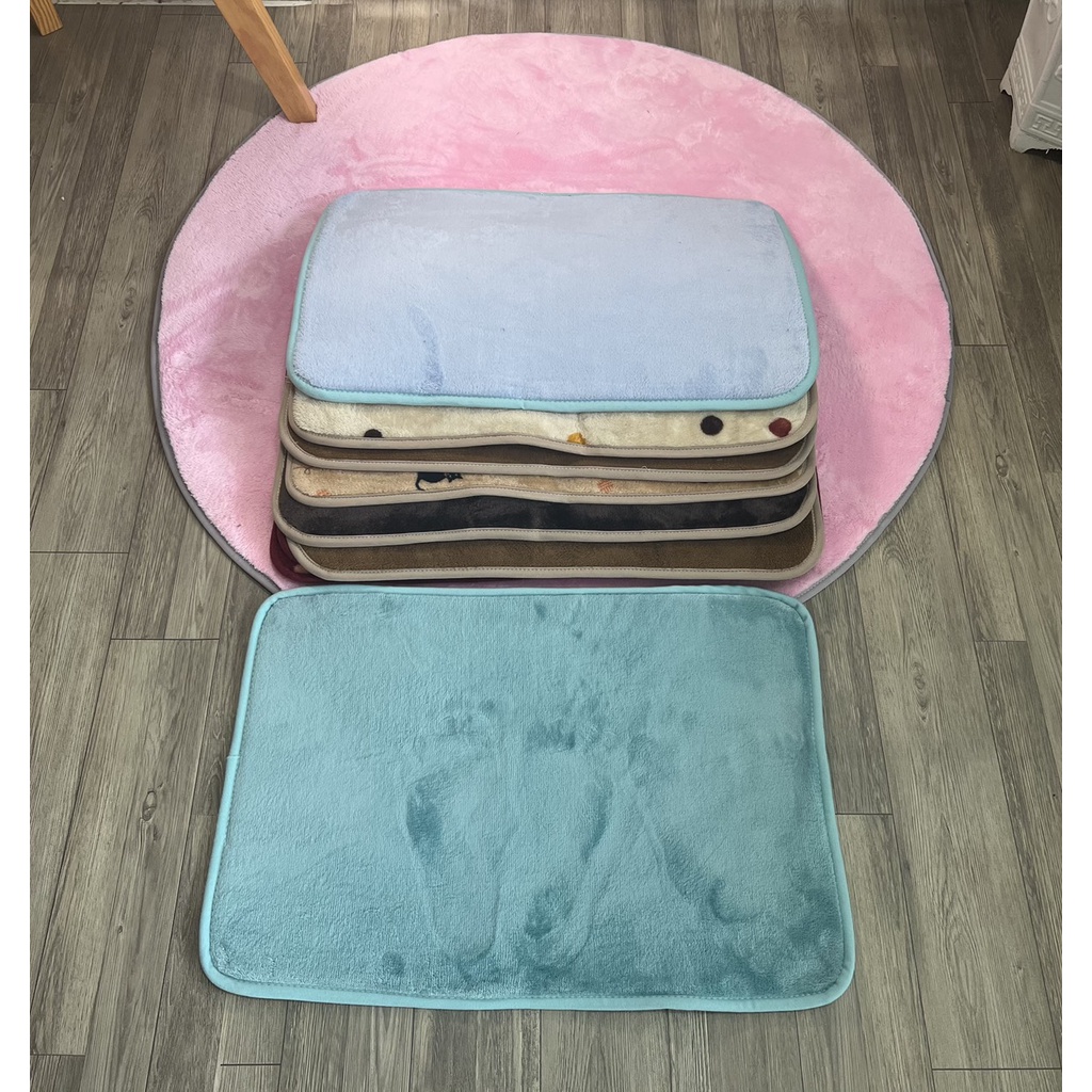 Thảm chùi chân bằng lông nhung chống trượt cao cấp size 40cmx60