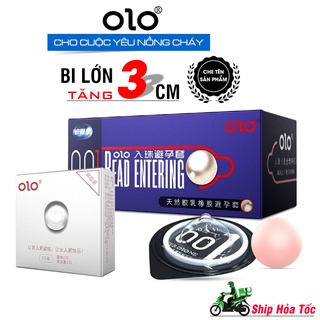 Bao Cao Su Bi Olo Hộp 10 Cái (Bi 3Cm). Dòng Bcs Siêu Mỏng Có Bi Mềm, Giúp Tăng Size Lớn Hơn, Dài Hơn, Yêu Mạnh Mẽ Hơn.