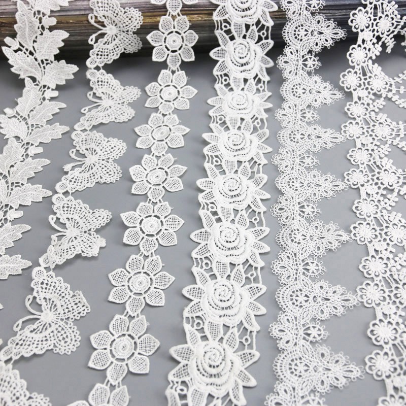 Viền ren bằng cotton để may trang trí