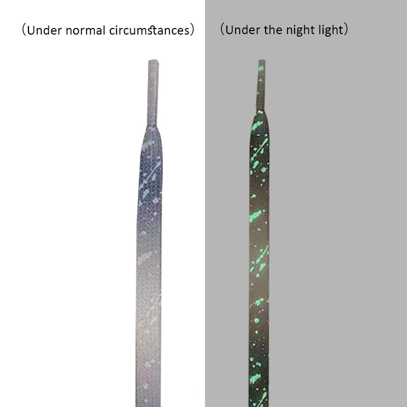 Dây Giày Dẹt Nhuộm Màu Gradient Không Cần Buộc