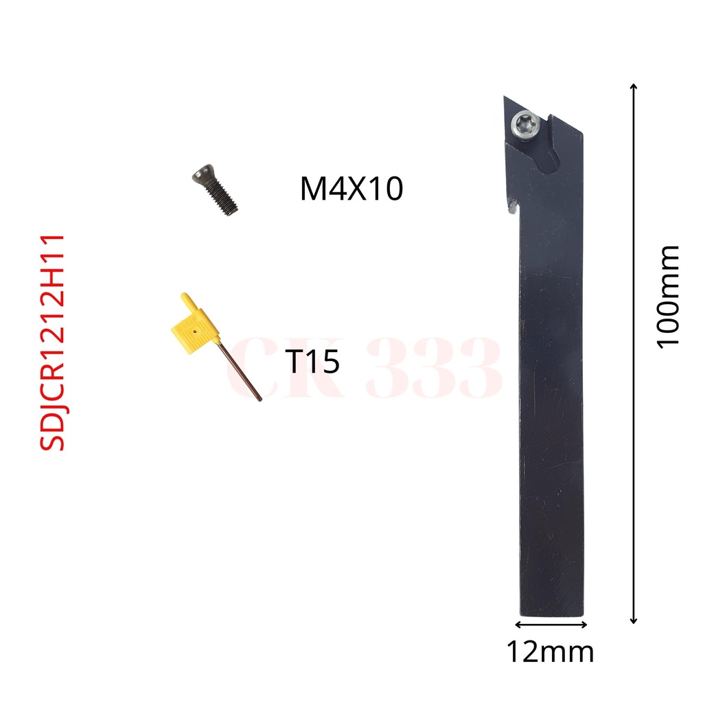 CÁN DAO TIỆN CNC 12 16 20 25 SDJCR1212H11 SDJCR1616H11 SDJCR2020K11 SDJCR2525M11 TIỆN GÓC 93  ĐỘ LẮP MẢNH DC11