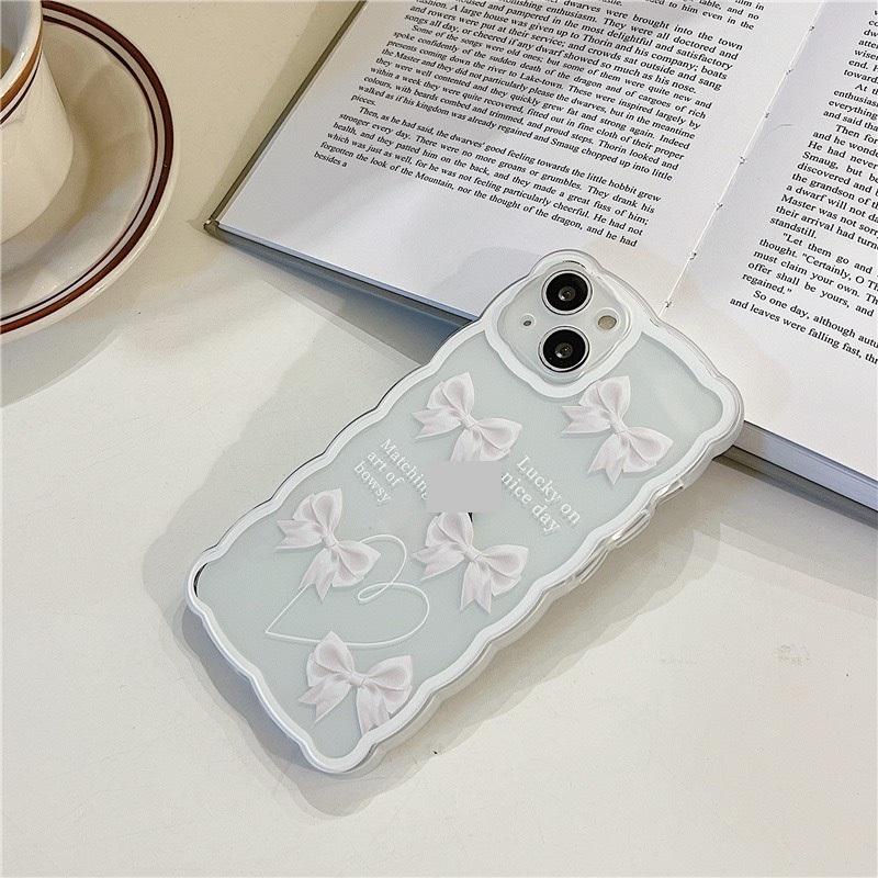 Ốp lưng iphone VIỀN CONG HÌNH NƠ silicon TPU mềm 7/7plus/8/8plus/xs/11/12/13/pro/max/plus