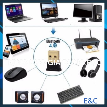 USB Bluetooth V4.0 kết nối bàn phím, chuột tay cầm chơi game, loa...dành cho PC, Laptop