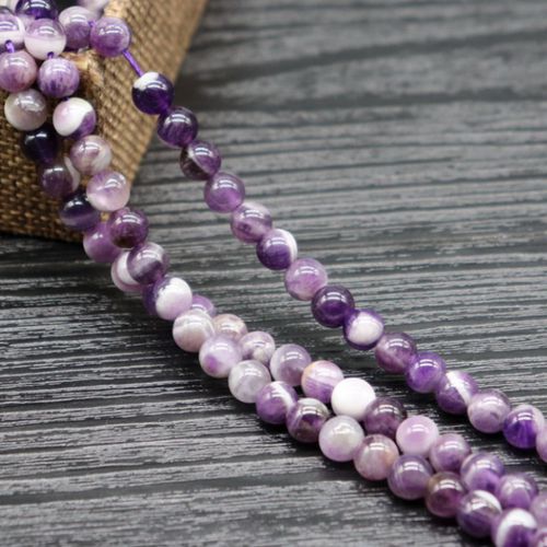 Chuỗi Hạt Đá Nham Thạch Đỏ 6mm/8Mm Dùng Làm Trang Sức Cho 1 Sợi