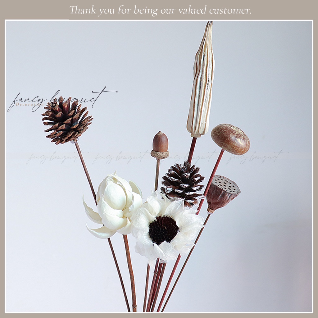 Quả sồi - Hoa cúc ❤️FREESHIP❤️ Tổng hợp hoa cắm phụ decor vintage