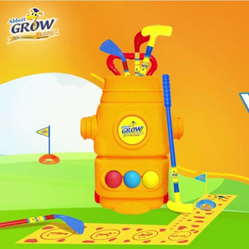 Bộ đồ chơi đánh Golf Abbott Grow Mini cho bé (Hàng KM Abbott Grow)