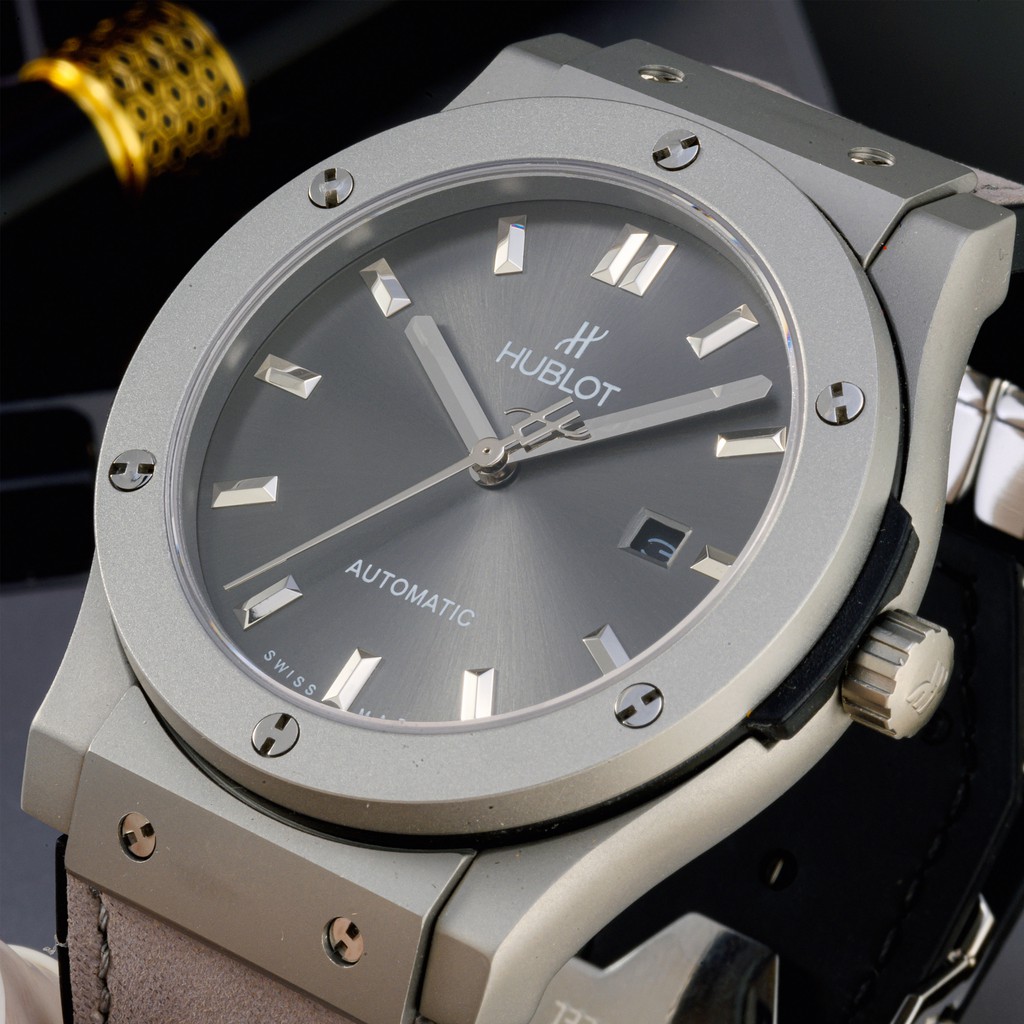 [Máy cơ] Đồng hồ nam nữ Hublot máy cơ automatic - 38mm chống xước, nước hàng fullbox hãng