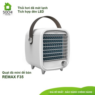 Quạt điều hoà hơi nước đá mini remax F35 Desk Fan mini chính hãng hay quạt nước đá Remax F35