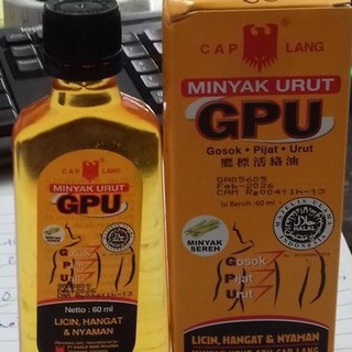 Dầu xoa bóp gpu liniment oil 60ml indonesia, date 2026.