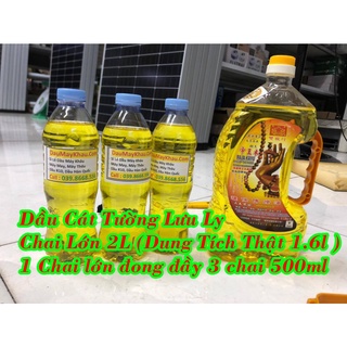 Dầu cát tường lưu ly chai lớn 2 lít thùng 6 chai