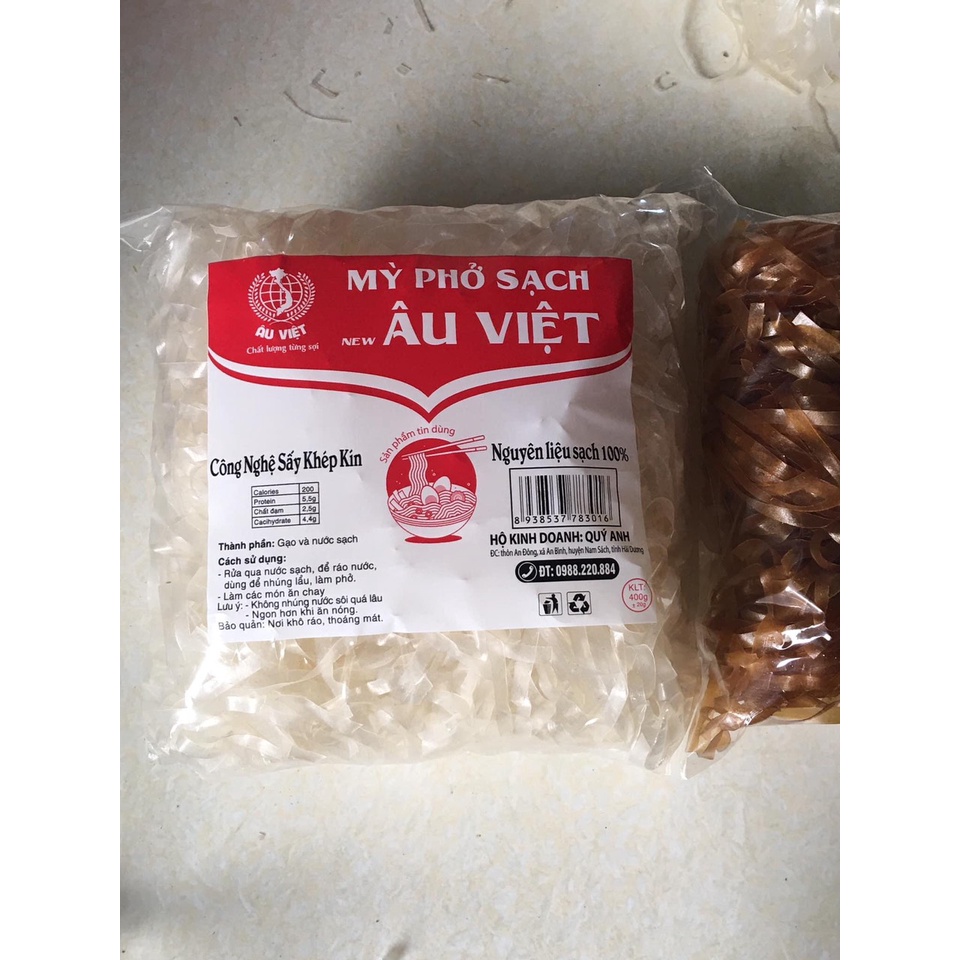 Mì Gạo Sạch, Mì Phở Sạch Âu Việt, Mì cho mẹ và bé ăn sáng nhanh tiện lợi.