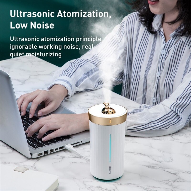 Máy Phun Sương Tạo Độ Ẩm Baseus H420ml Công Nghệ Siêu Âm Cho Văn Phòng , Tại Nhà,.. ( Tự Động Ngắt Khi Hết Nước)