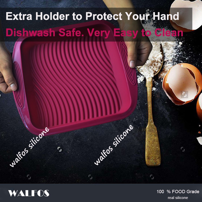 Khuôn làm bánh Walfos silicone chống dính hình vuông