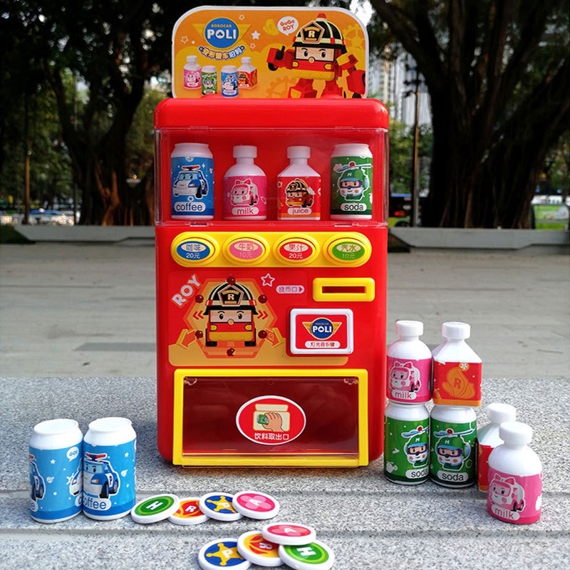 Hộp máy bán nước Poli tự động - đồng xu lon nước đa dạng loại không pin - RoboCar Poli
