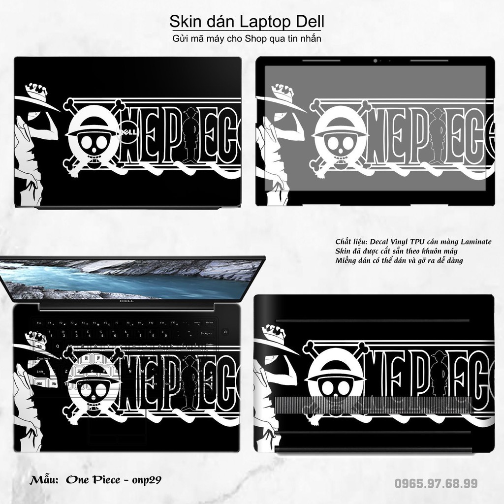 [Mã ELFLASH5 giảm 20K đơn 50K] Skin dán Laptop Dell in hình One Piece bộ 22 (inbox mã máy cho Shop)