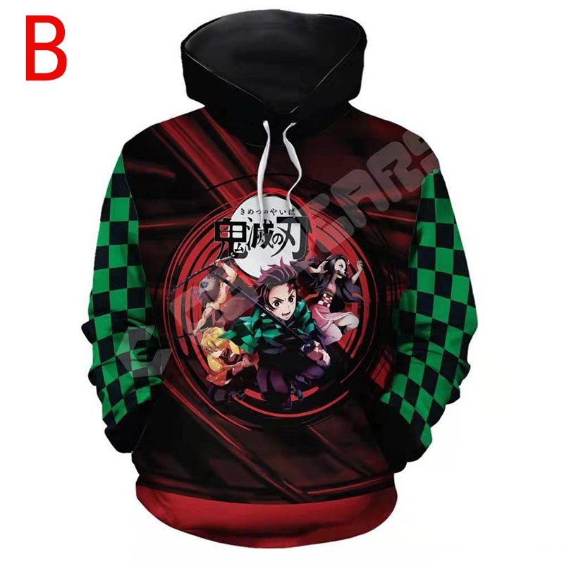 Áo khoác hoodie tay dài họa tiết Anime Demon Slayer: Kimetsu no Yaiba Kamado Tanjirou 3D | BigBuy360 - bigbuy360.vn