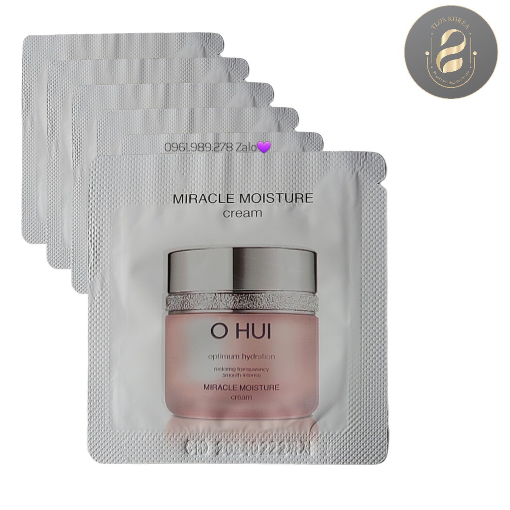 Sample Kem Dưỡng Ẩm Trắng Hồng Ohui Hồng Miracle Moisture Cream 1ml gói