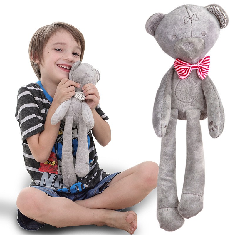 Thú bông cầm tay thỏ trắng, gấu ghi cho bé 33cm