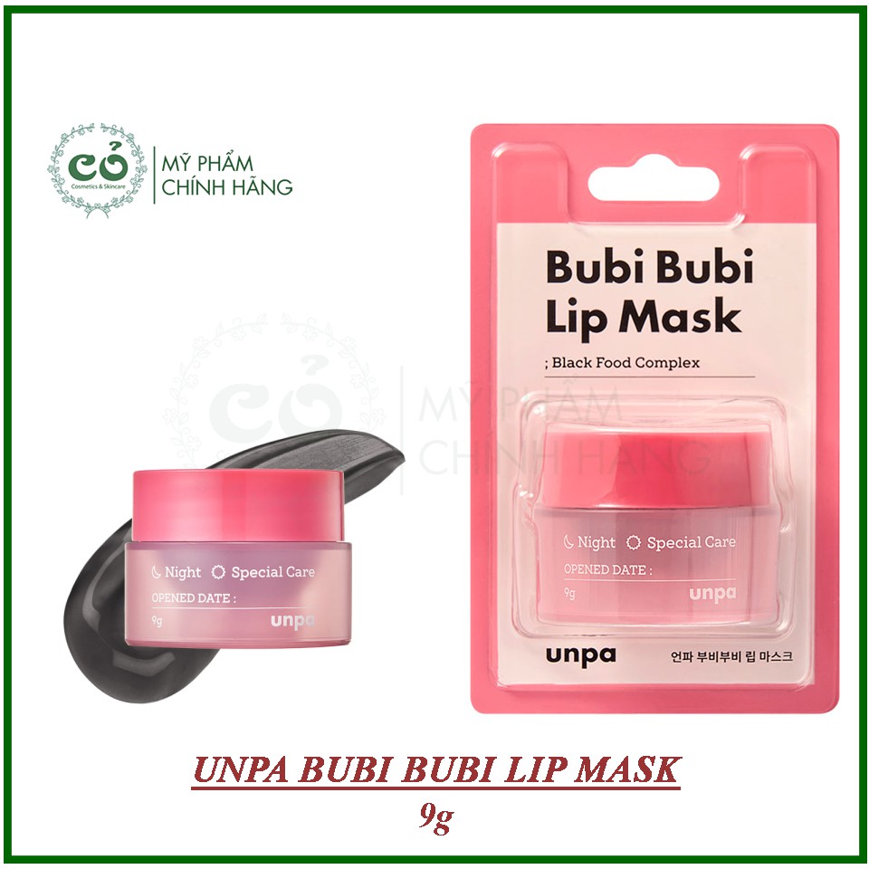 Mặt Nạ Ngủ Môi Unpa Bubi Bubi Lip Mask 9g