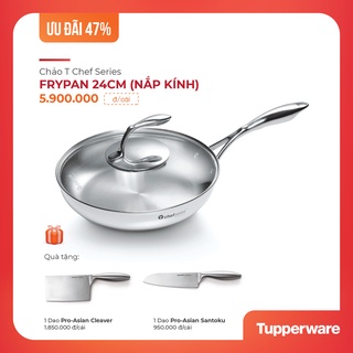 Chảo Tchef Frypan 24CM TẶNG 2 dao (dao chặt và dao cắt thái)