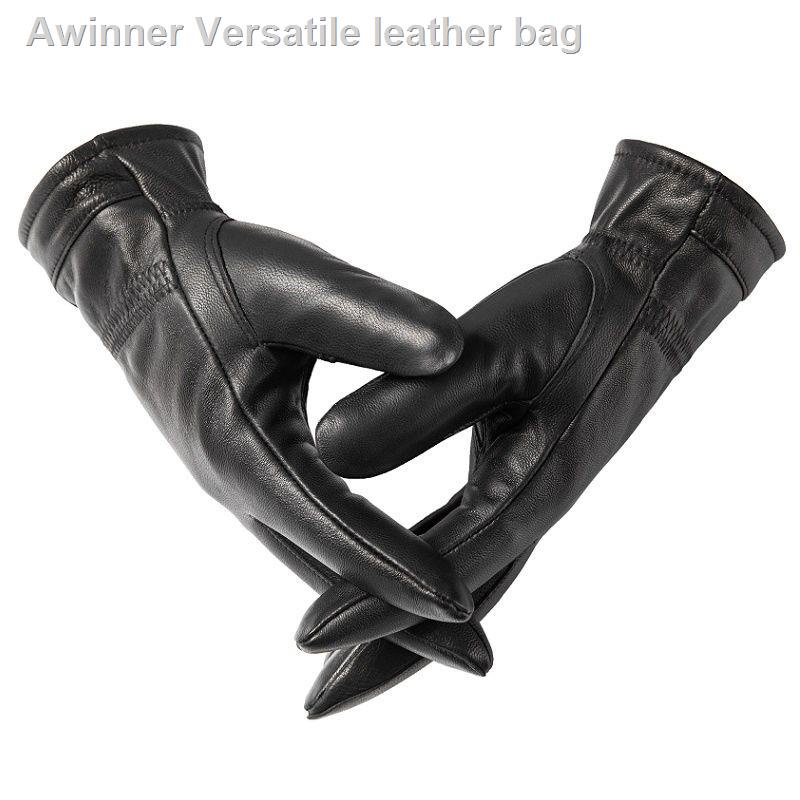 Đôi găng tay da lót nhung lông cừu dày giữ ấm mùa đông lái xe máy ngoài trời dành cho cả nam và nữ