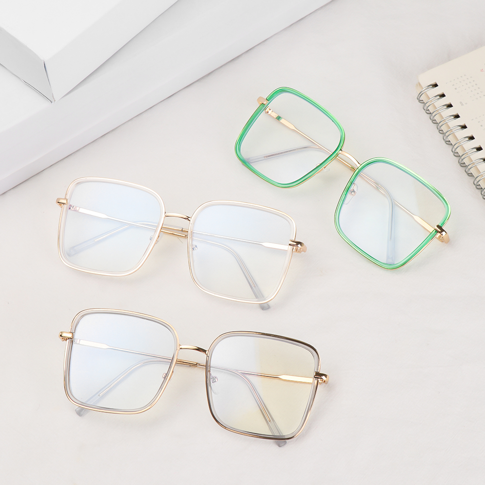 Mắt Kính Gọng Vuông Chống Tia Uv Thời Trang Cho Nữ