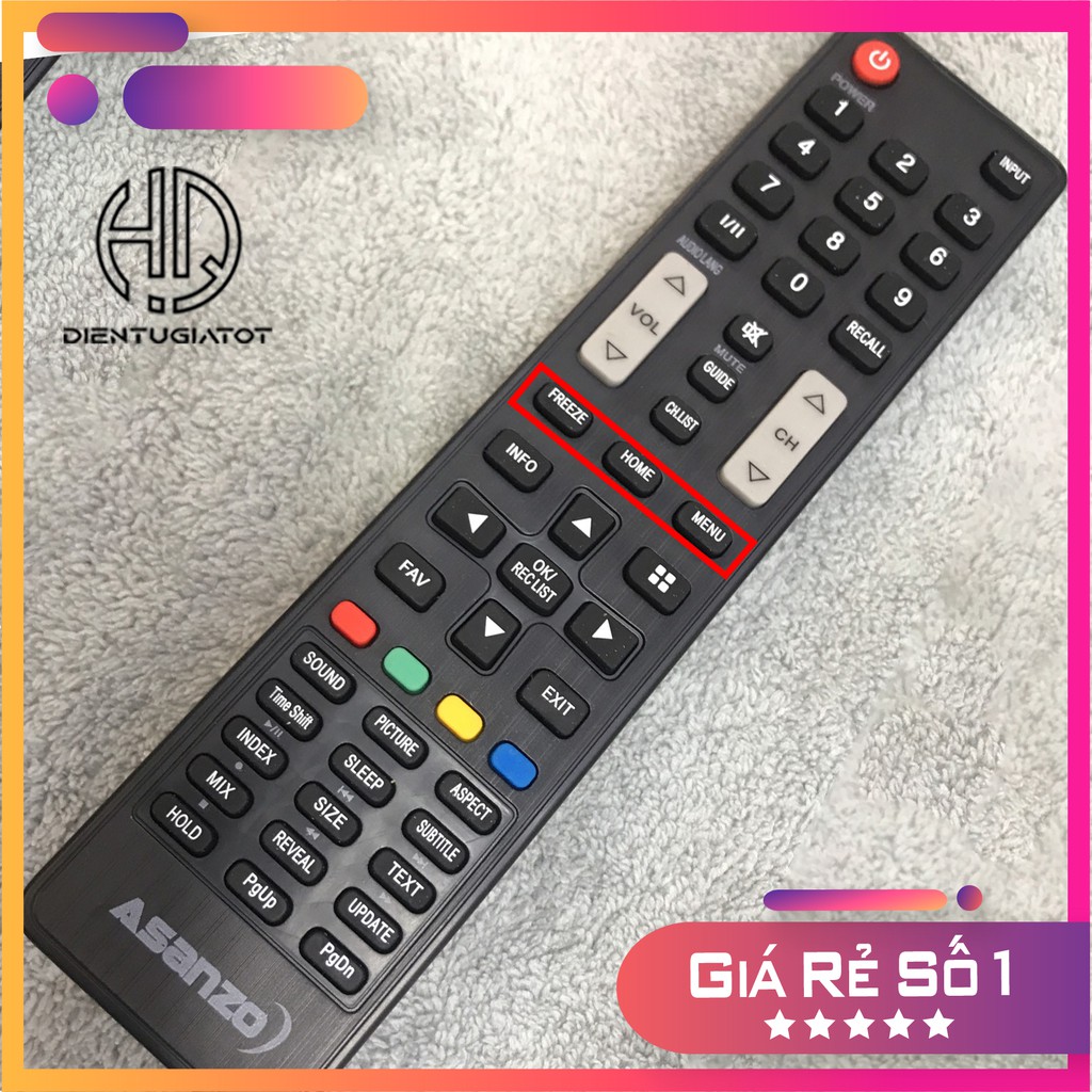 [Mã ELORDER5 giảm 10k đơn 20k] [GIÁ GỐC]-BH 3 Tháng-Remote điều khiển TV Asanzo Smart