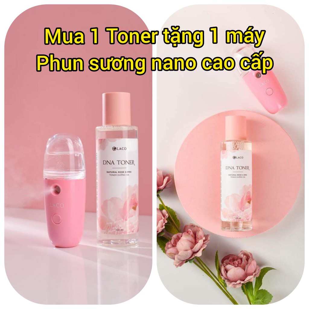 Toner Hoa Hồng DNA Laco mới 150ml tặng kèm máy phun sương