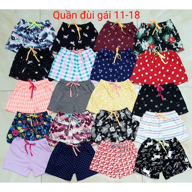 Quần Đùi Thun Ngắn Mặc Nhà Bé Gái 24kg -54kg SG0321