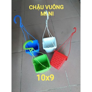 Chậu nhựa treo vuông mini