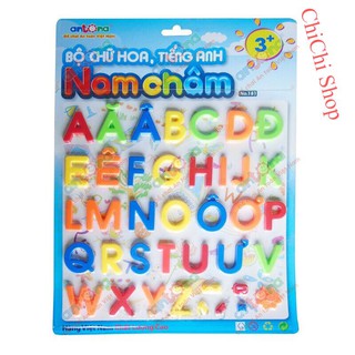 Bộ chữ hoa nam châm giúp bé học chữ tiếng anh,bảng chữ cái hàng việt nam hãng antonna